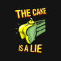 The Cake Is A Lie-None-Glossy-Sticker-rocketman_art