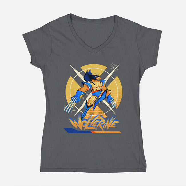 X Men 97-Womens-V-Neck-Tee-Paulo Pazciencia