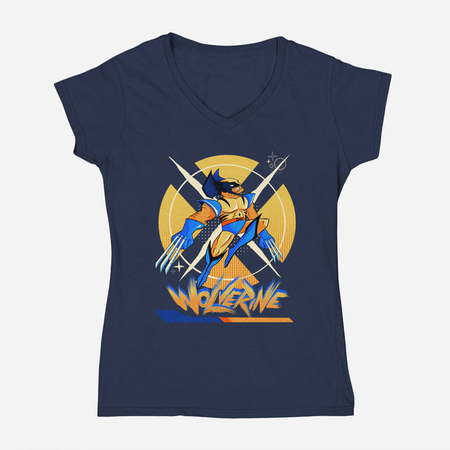 X Men 97-Womens-V-Neck-Tee-Paulo Pazciencia