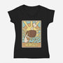 The Coffee Tarot-Womens-V-Neck-Tee-tobefonseca