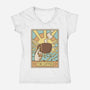 The Coffee Tarot-Womens-V-Neck-Tee-tobefonseca