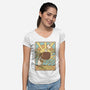 The Coffee Tarot-Womens-V-Neck-Tee-tobefonseca