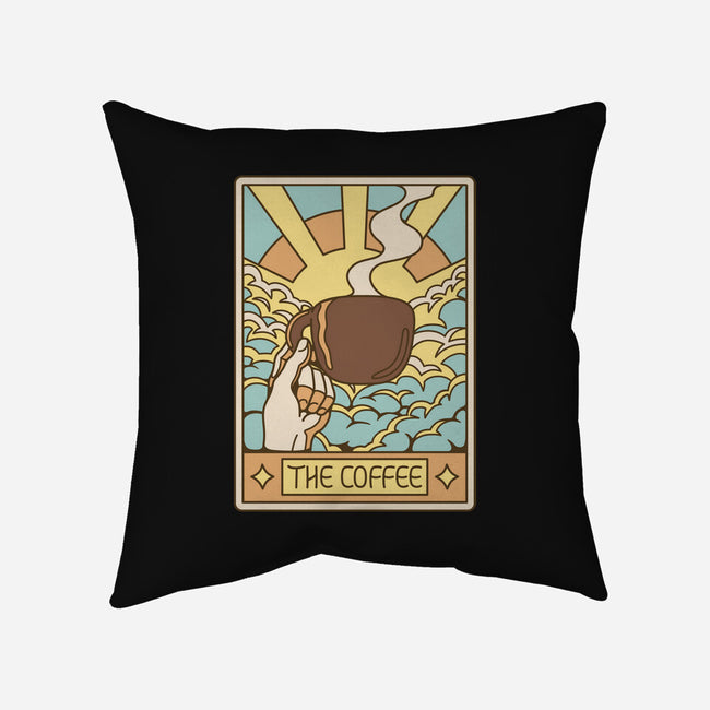 The Coffee Tarot-None-Removable Cover-Throw Pillow-tobefonseca