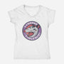 I Choose Violence Opossum-Womens-V-Neck-Tee-tobefonseca