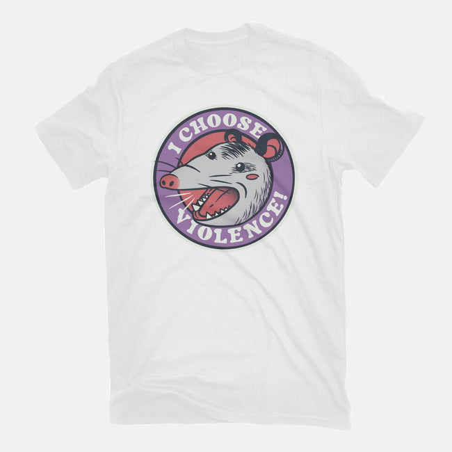 I Choose Violence Opossum-Womens-Fitted-Tee-tobefonseca