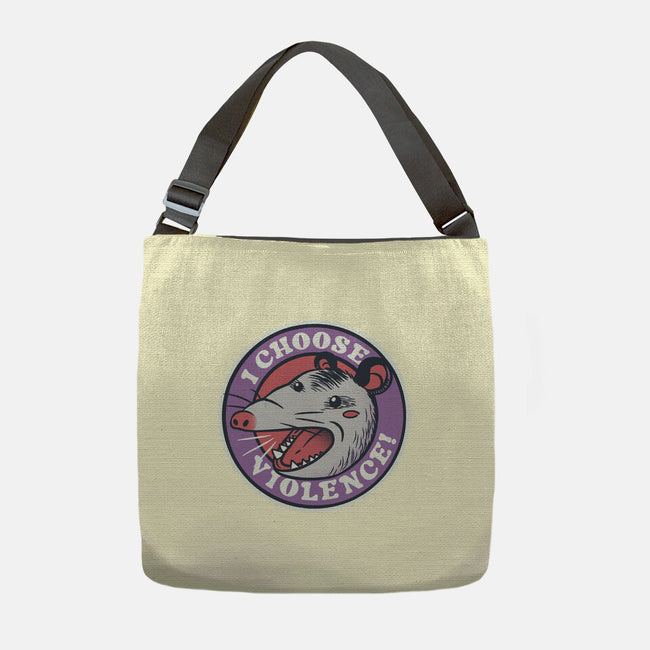 I Choose Violence Opossum-None-Adjustable Tote-Bag-tobefonseca