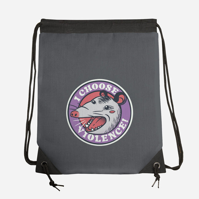 I Choose Violence Opossum-None-Drawstring-Bag-tobefonseca