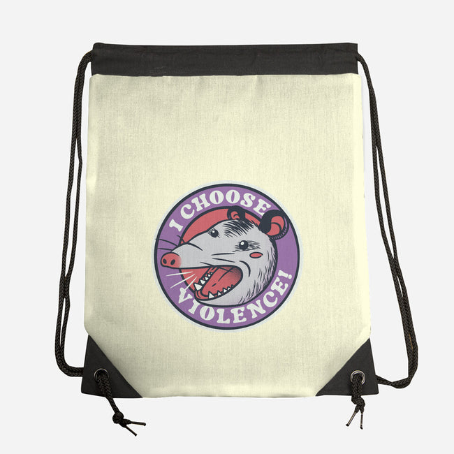 I Choose Violence Opossum-None-Drawstring-Bag-tobefonseca