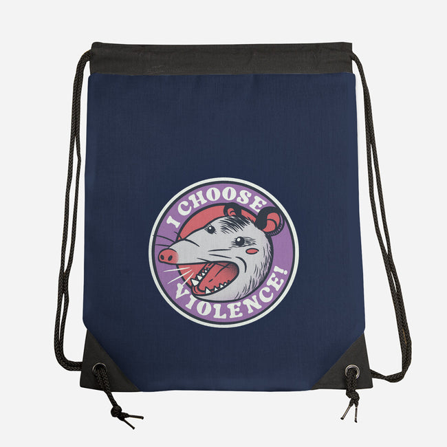 I Choose Violence Opossum-None-Drawstring-Bag-tobefonseca