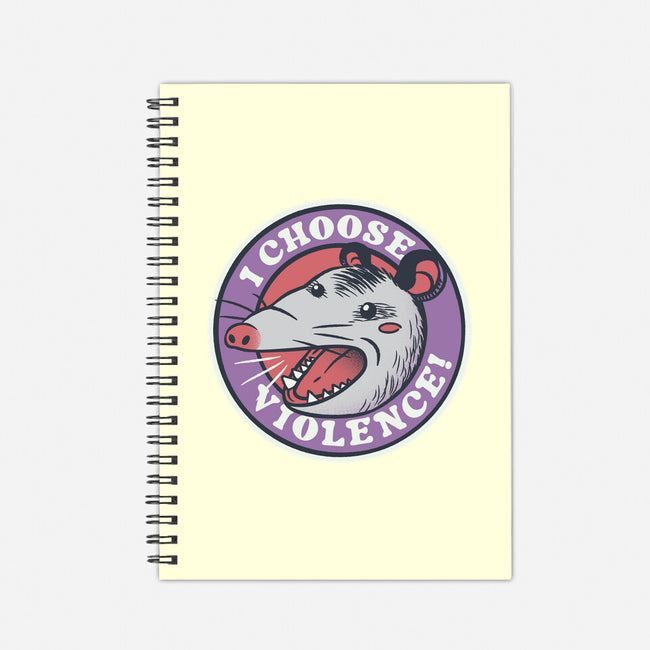 I Choose Violence Opossum-None-Dot Grid-Notebook-tobefonseca