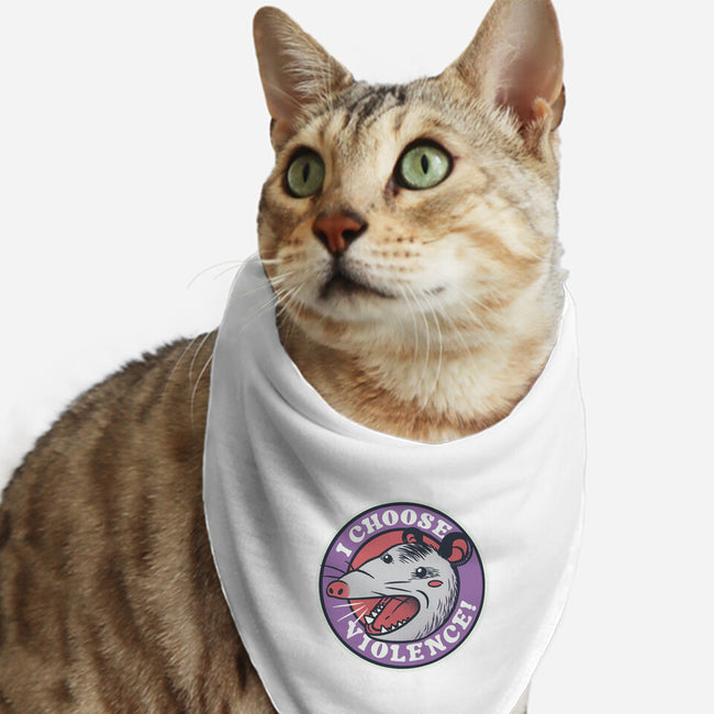 I Choose Violence Opossum-Cat-Bandana-Pet Collar-tobefonseca