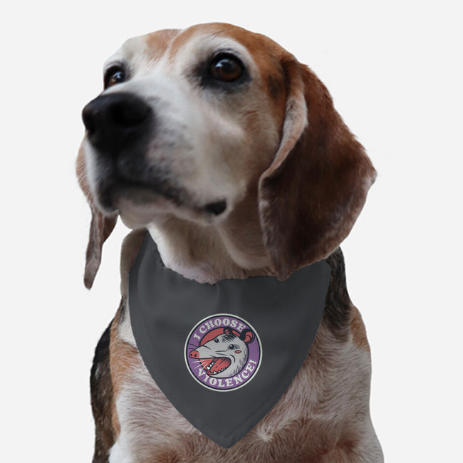 I Choose Violence Opossum-Dog-Adjustable-Pet Collar-tobefonseca