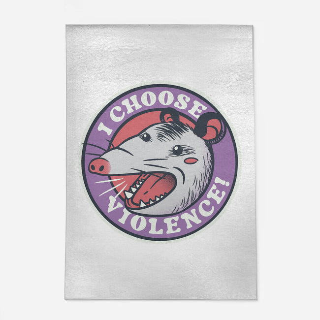 I Choose Violence Opossum-None-Indoor-Rug-tobefonseca