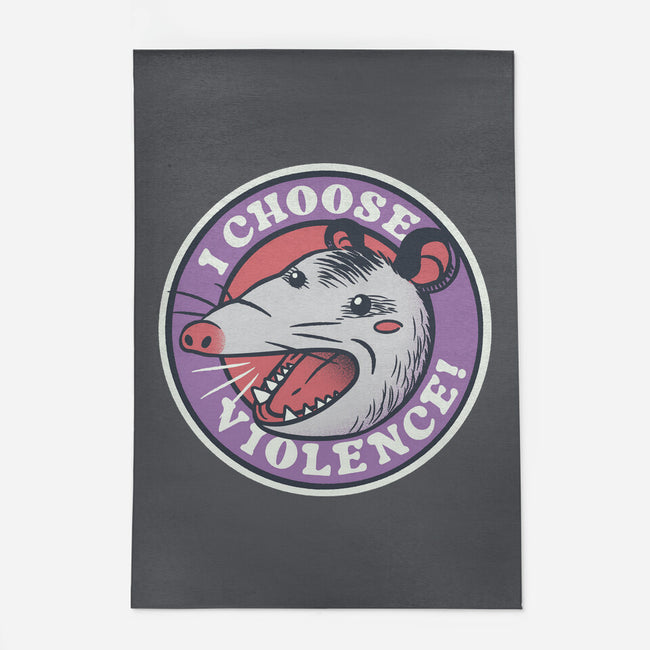 I Choose Violence Opossum-None-Outdoor-Rug-tobefonseca