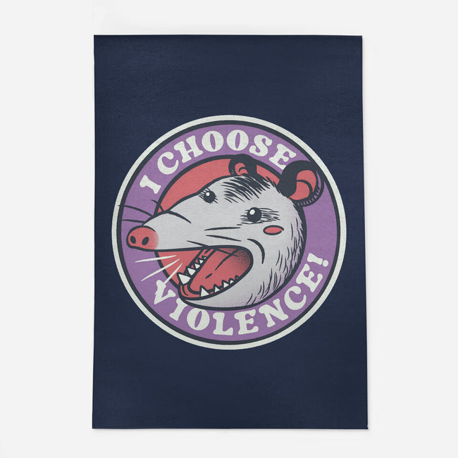 I Choose Violence Opossum-None-Outdoor-Rug-tobefonseca