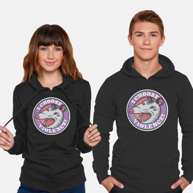 I Choose Violence Opossum-Unisex-Pullover-Sweatshirt-tobefonseca