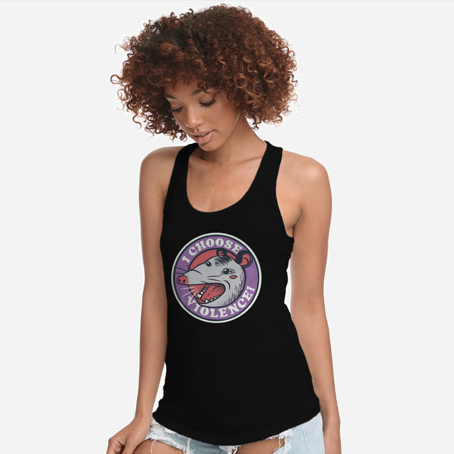 I Choose Violence Opossum-Womens-Racerback-Tank-tobefonseca