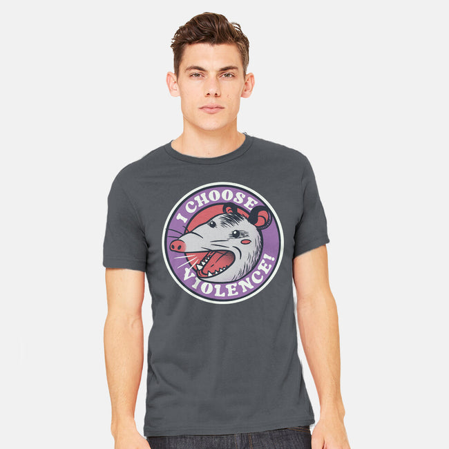 I Choose Violence Opossum-Mens-Heavyweight-Tee-tobefonseca