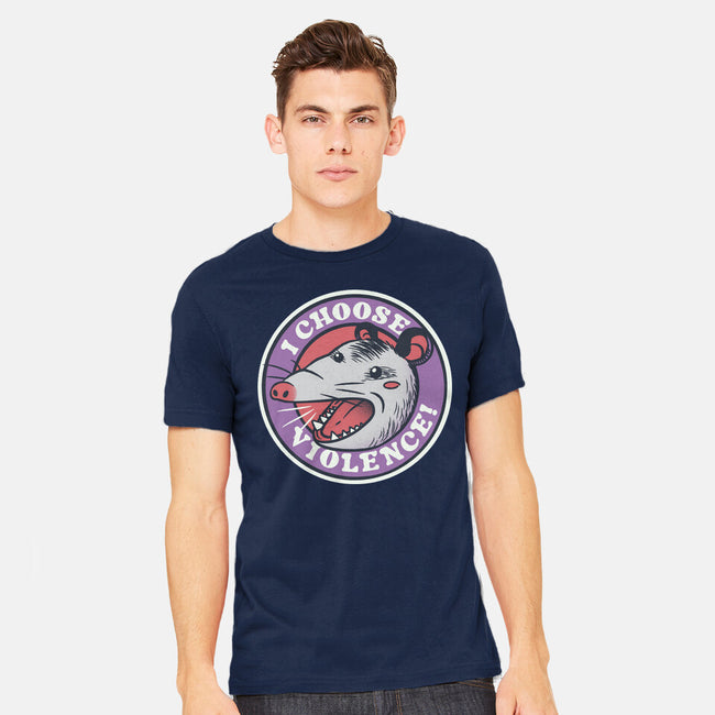 I Choose Violence Opossum-Mens-Heavyweight-Tee-tobefonseca