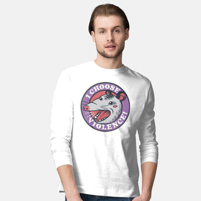 I Choose Violence Opossum-Mens-Long Sleeved-Tee-tobefonseca