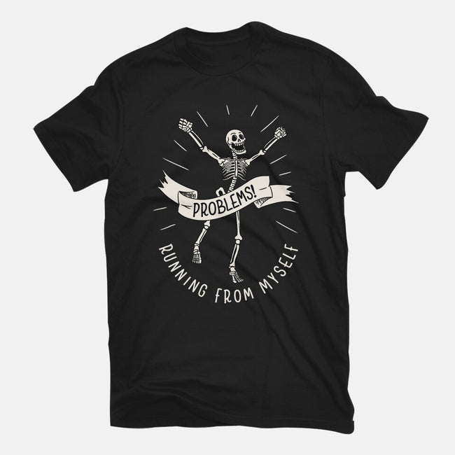 Running From Myself Skeleton-Mens-Heavyweight-Tee-tobefonseca