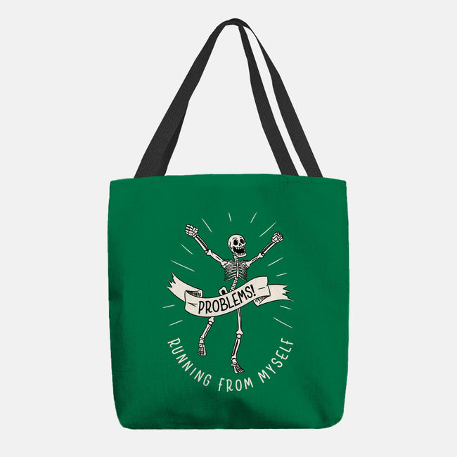 Running From Myself Skeleton-None-Basic Tote-Bag-tobefonseca