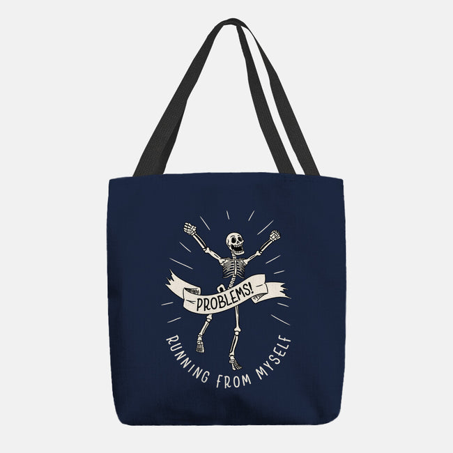 Running From Myself Skeleton-None-Basic Tote-Bag-tobefonseca