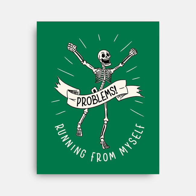 Running From Myself Skeleton-None-Stretched-Canvas-tobefonseca