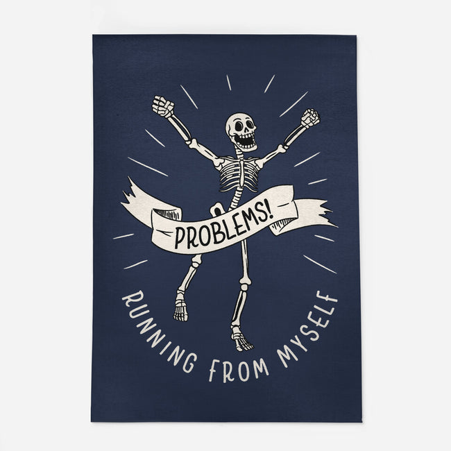 Running From Myself Skeleton-None-Outdoor-Rug-tobefonseca