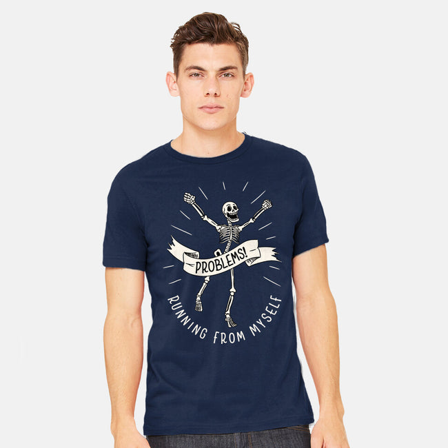 Running From Myself Skeleton-Mens-Heavyweight-Tee-tobefonseca