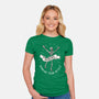 Running From Myself Skeleton-Womens-Fitted-Tee-tobefonseca