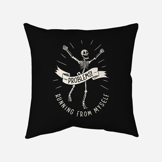 Running From Myself Skeleton-None-Non-Removable Cover w Insert-Throw Pillow-tobefonseca