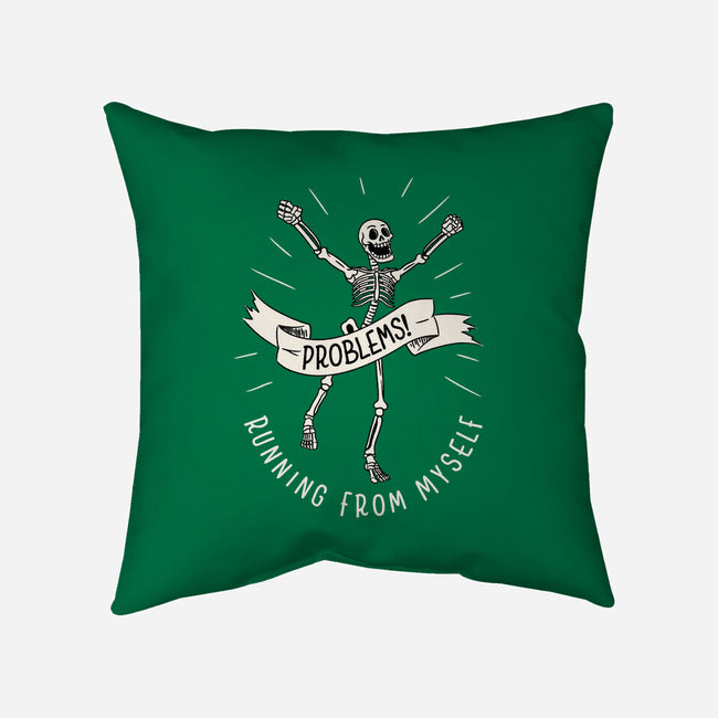 Running From Myself Skeleton-None-Non-Removable Cover w Insert-Throw Pillow-tobefonseca