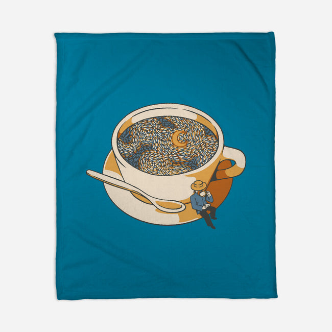 Starry Night Coffee-None-Fleece-Blanket-tobefonseca