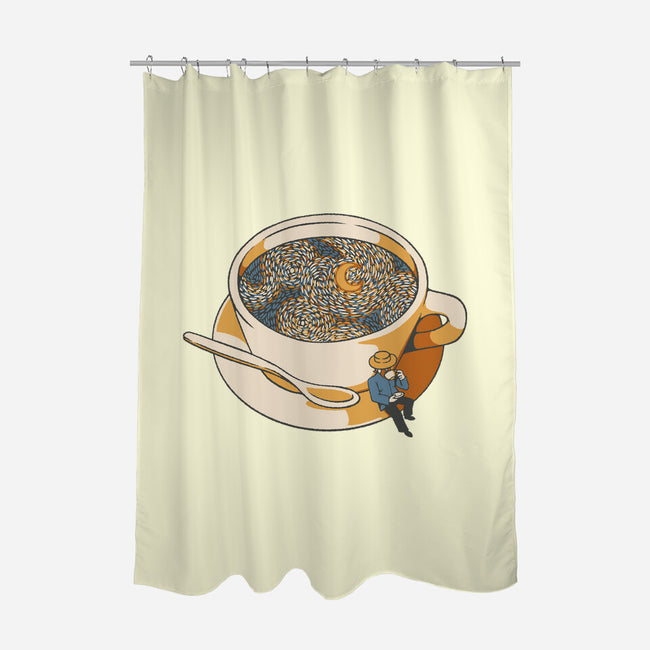Starry Night Coffee-None-Polyester-Shower Curtain-tobefonseca