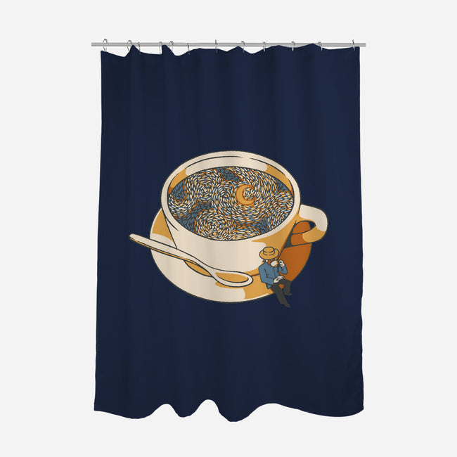 Starry Night Coffee-None-Polyester-Shower Curtain-tobefonseca