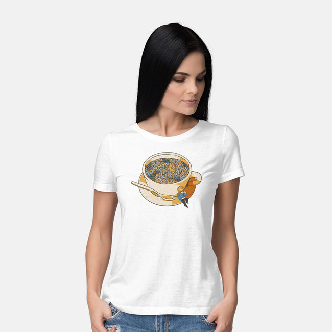 Starry Night Coffee-Womens-Basic-Tee-tobefonseca