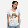 Starry Night Coffee-Womens-V-Neck-Tee-tobefonseca