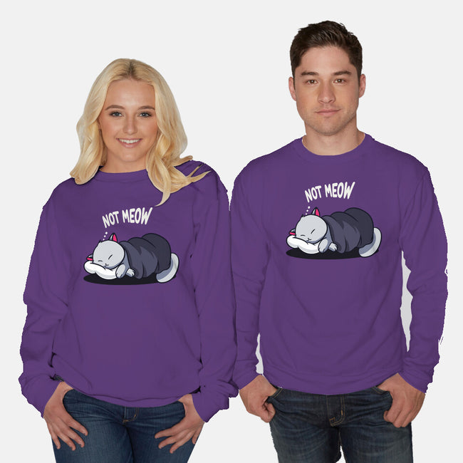 Not Meow-Unisex-Crew Neck-Sweatshirt-fanfabio