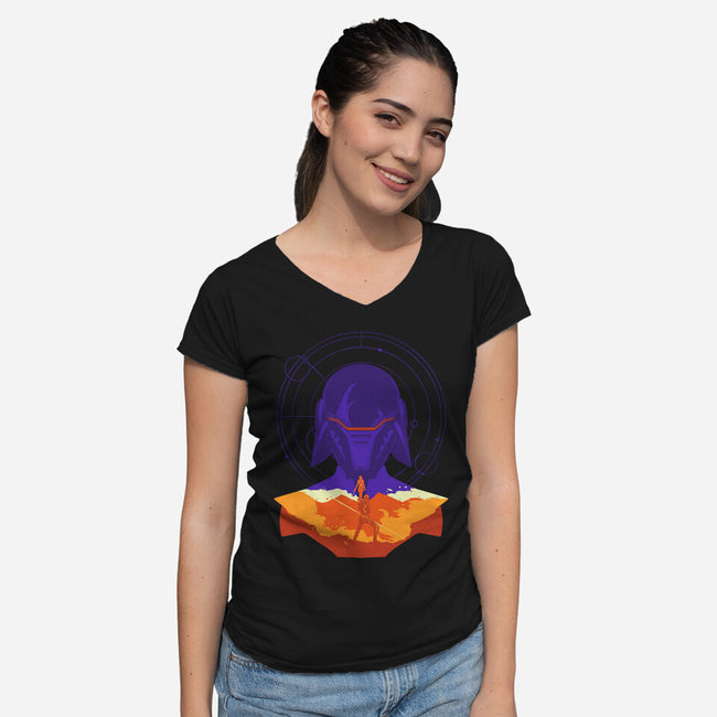 Fallen Order-Womens-V-Neck-Tee-RamenBoy