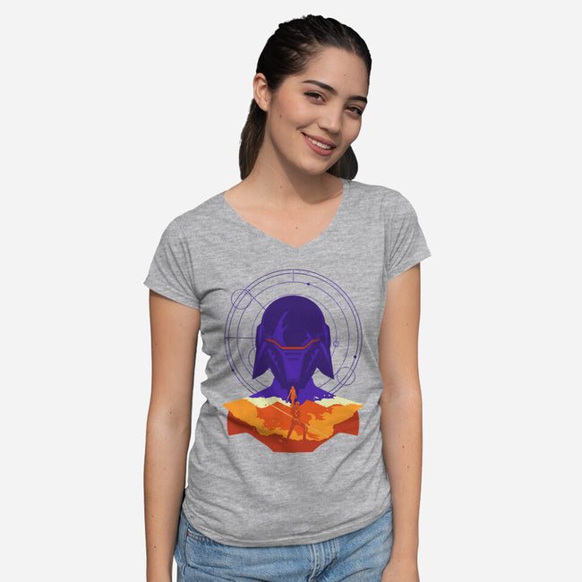 Fallen Order-Womens-V-Neck-Tee-RamenBoy