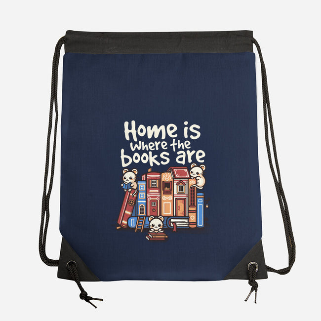 Home Is Where The Books Are-None-Drawstring-Bag-NemiMakeit