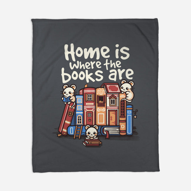 Home Is Where The Books Are-None-Fleece-Blanket-NemiMakeit