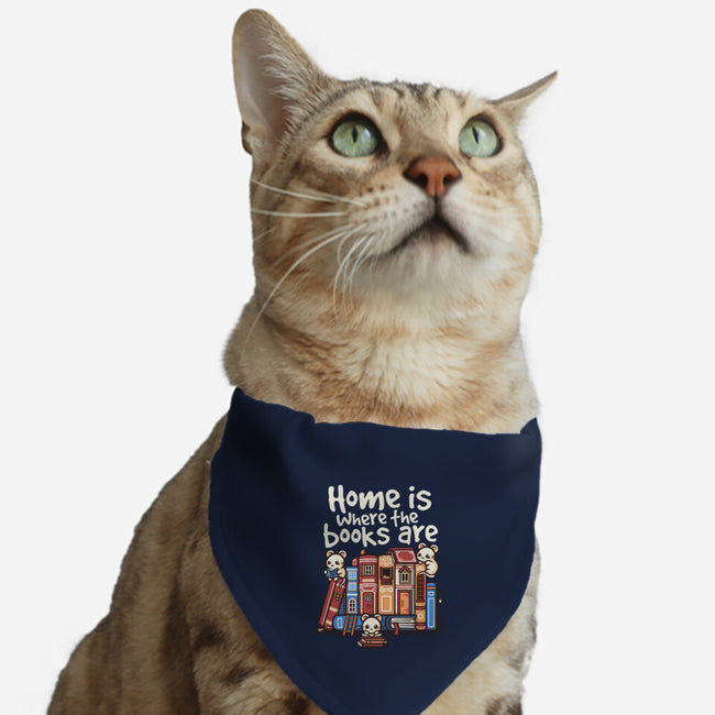 Home Is Where The Books Are-Cat-Adjustable-Pet Collar-NemiMakeit