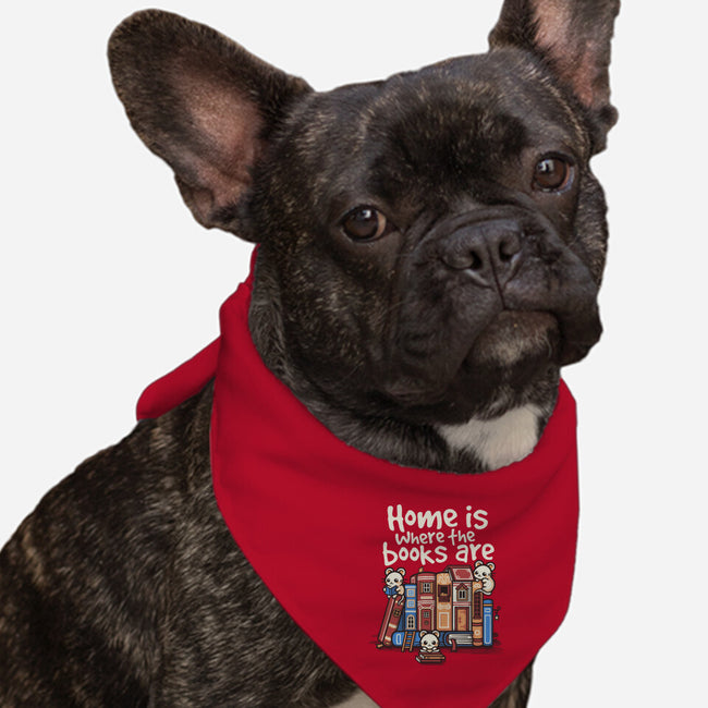 Home Is Where The Books Are-Dog-Bandana-Pet Collar-NemiMakeit