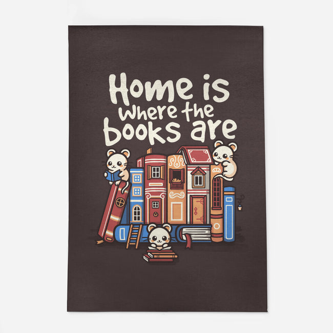 Home Is Where The Books Are-None-Outdoor-Rug-NemiMakeit