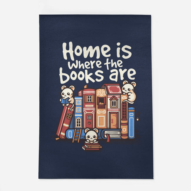 Home Is Where The Books Are-None-Outdoor-Rug-NemiMakeit