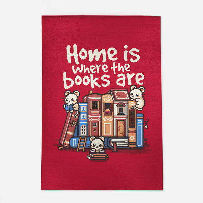 Home Is Where The Books Are-None-Outdoor-Rug-NemiMakeit