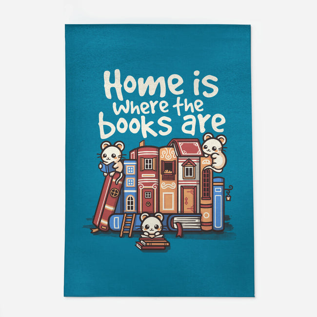 Home Is Where The Books Are-None-Outdoor-Rug-NemiMakeit