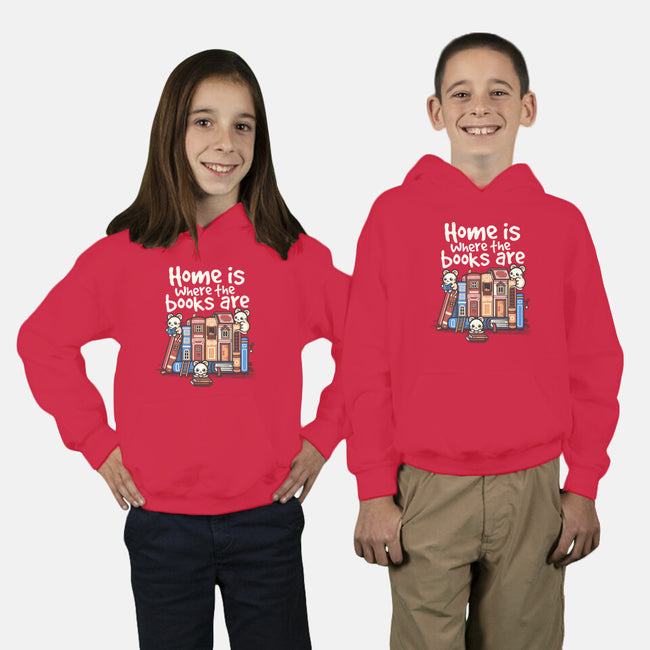 Home Is Where The Books Are-Youth-Pullover-Sweatshirt-NemiMakeit